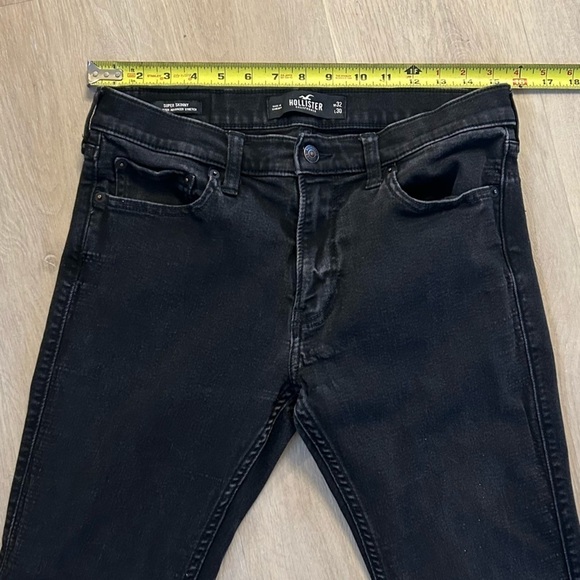 Hollister super skinny stretch, 32 x 30 black denim jeans - Picture 5 of 6
